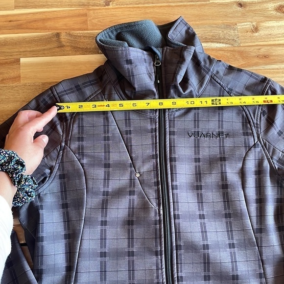 Vuarnet Long Plaid Funnel Neck Fall Coat - Picture 8 of 10